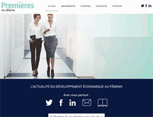 Tablet Screenshot of premieresenaffaires.com